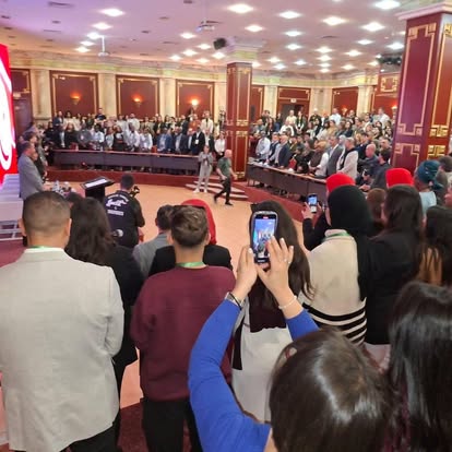 Panoramic view of participants assembled for Build in Africa in Hammamet.