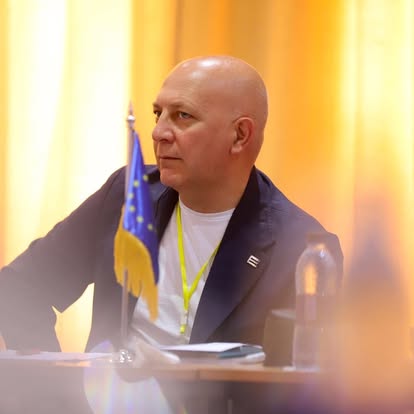 Pete Kercher taking part in the international working meeting in Hammamet.