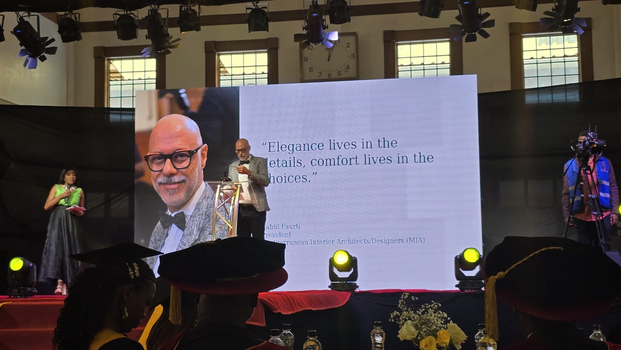 Khalil Fourati, President of MIA, addressing KENCID’s Nairobi symposium during a dialogue between African and Mediterranean interior-design associations.