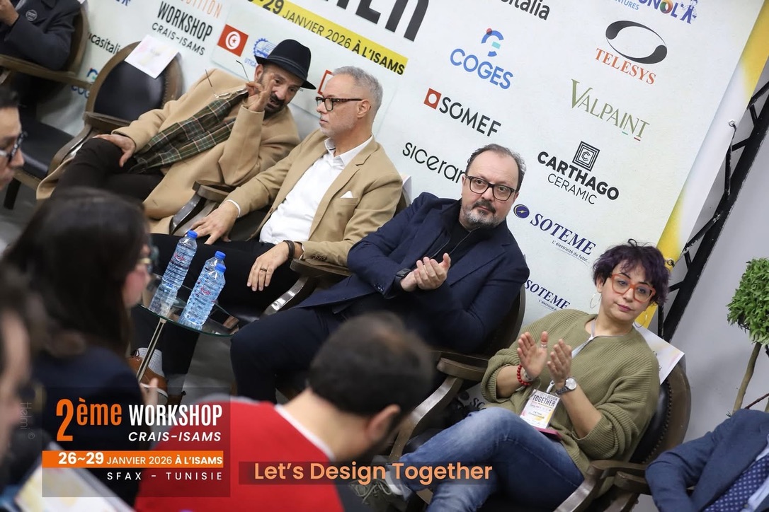 MIA and CRAIS guests in discussion during the Let’s Design Together workshop in Sfax.